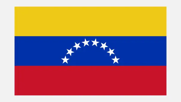 Vector illustration of VENEZUELA Flag with Original color