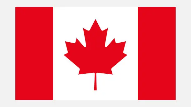 Vector illustration of CANADA Flag with Original color