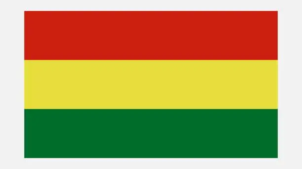 Vector illustration of BOLIVIA Flag with Original color