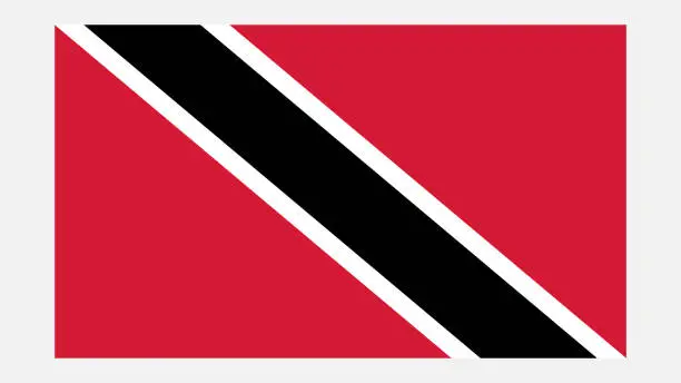 Vector illustration of TRINIDAD Flag with Original color