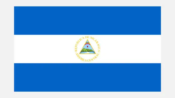 Vector illustration of NICARAGUA Flag with Original color