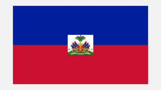 Vector illustration of HAITI Flag with Original color