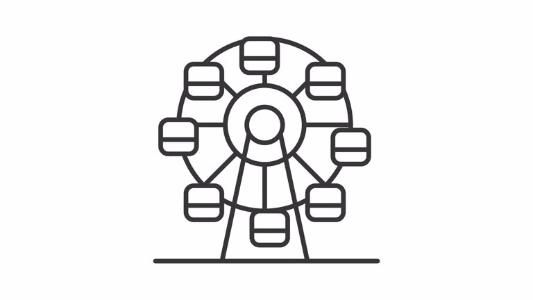 Animated ferris wheel icon