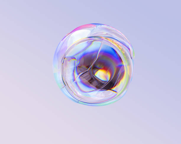 istock Fluid round abstract shape, futuristic modern banner design template, liquid glass orb, 3d illustration 2080694037