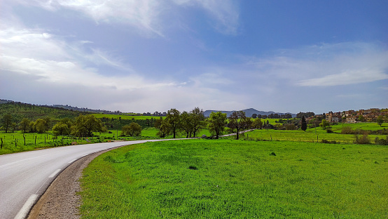 A scene of beautiful nature in a countryside in the city of Guelma, Algeria
