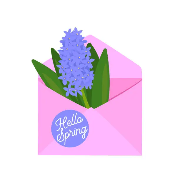 Vector illustration of Spring envelope