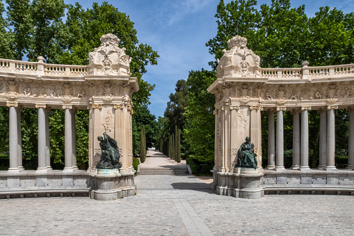 Monument to Alfonso XII El Retiro Parque Park Madrid Spain