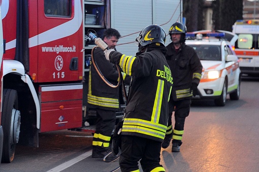 The Italian National Fire Brigade Corps (acronym CNVVF and abbreviated VV.F.) is a civilian-organized police force under the Ministry of the Interior of the Italian Republic.
The National Fire Brigade Corps is the state organization responsible for ensuring, throughout the country, with the exception of the territory of Trentino-Alto Adige and Valle d'Aosta (where there are equivalent services run at the provincial or regional level) the provision of public rescue and prevention and extinction of fires, including forest fires.