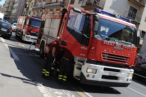 The Italian National Fire Brigade Corps (acronym CNVVF and abbreviated VV.F.) is a civilian-organized police force under the Ministry of the Interior of the Italian Republic.
The National Fire Brigade Corps is the state organization responsible for ensuring, throughout the country, with the exception of the territory of Trentino-Alto Adige and Valle d'Aosta (where there are equivalent services run at the provincial or regional level) the provision of public rescue and prevention and extinction of fires, including forest fires.