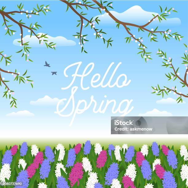 Spring Stock Image Pdf Spring Template Stock Illustration - Download Image Now - Backgrounds ...