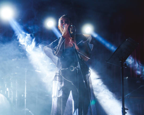 Live concert of a music band on stage.