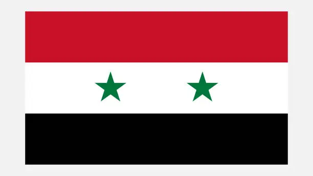 Vector illustration of SYRIA Flag with Original color