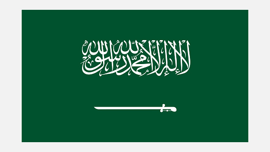 SAUDI ARABIA Flag with Original color