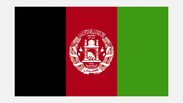 Vector illustration of AFGHANISTAN Flag with Original color
