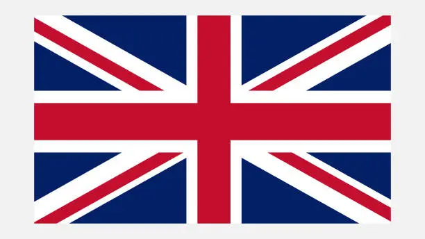 Vector illustration of UNITED KINGDOM Flag with Original color