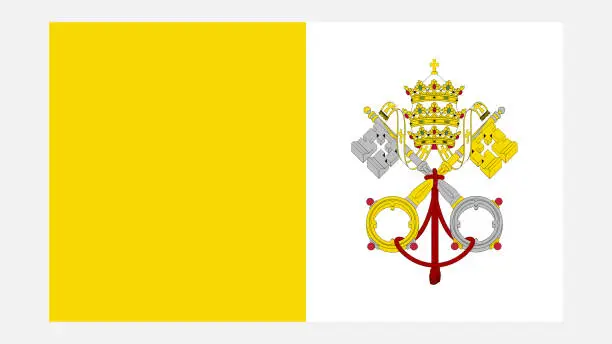 Vector illustration of VATICAN Flag with Original color