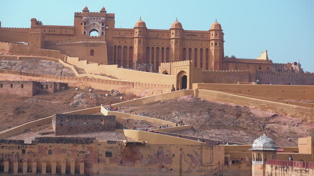 Facade view of the Amber fort