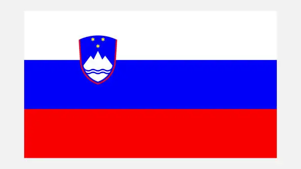 Vector illustration of SLOVENIA Flag with Original color