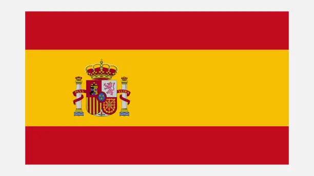 Vector illustration of SPAIN Flag with Original color