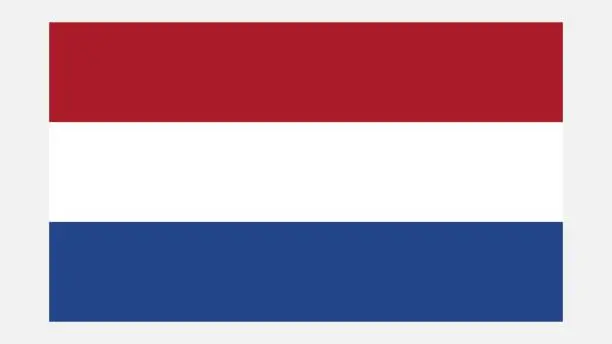 Vector illustration of NETHERLANDS Flag with Original color