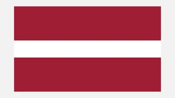 Vector illustration of LATVIA Flag with Original color