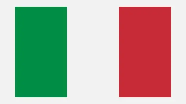 Vector illustration of ITALY Flag with Original color