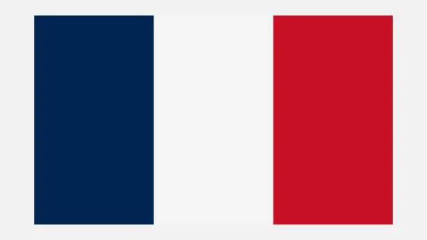 Vector illustration of FRANCE Flag with Original color