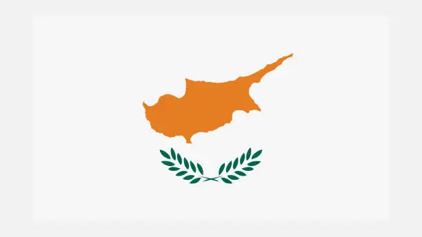 Vector illustration of CYPRUS Flag with Original color