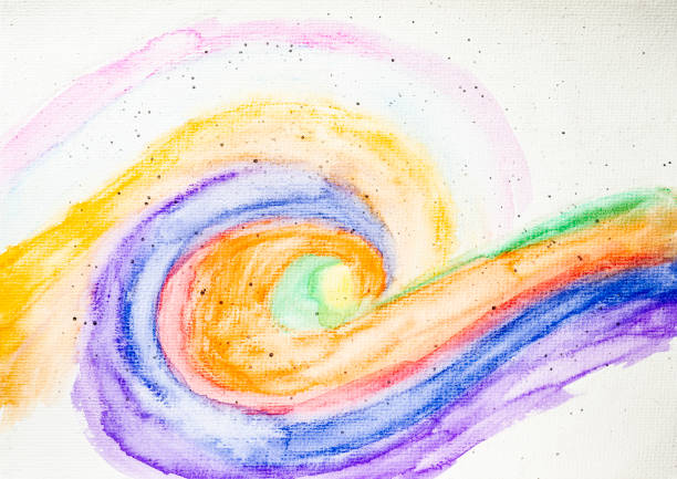 Colorful abstract watercolor paints on white canvas. Watercolor background