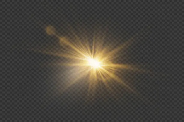 Vector illustration of Sun flare light special lens flare light effect. Special effect flash.