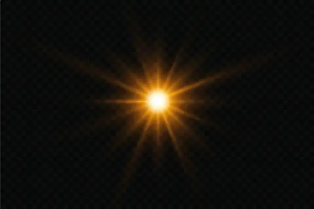 Vector illustration of Sun flare light special lens flare light effect. Special effect flash.