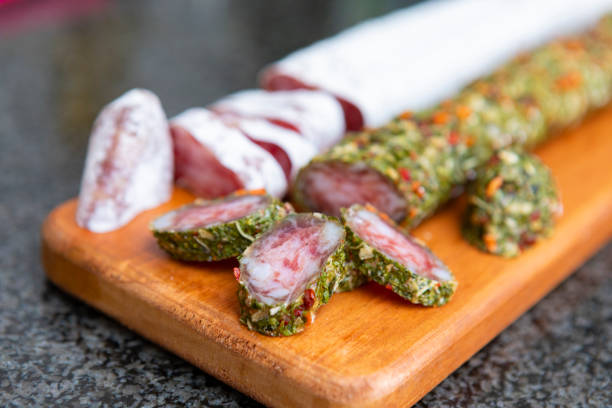 Fuet, pork meat sausage dried with species
