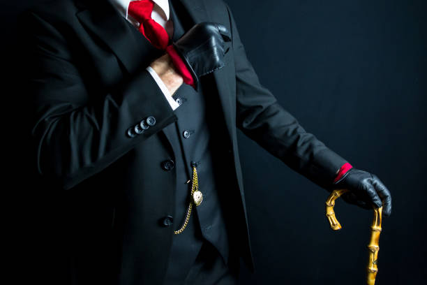 istock Stylish Gentleman in Suit With Umbrella 2080940989