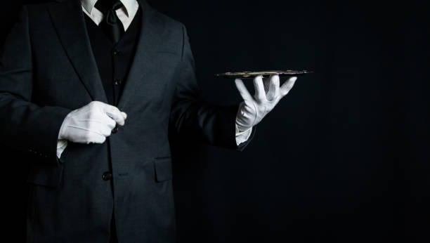 istock Butler With Tray At Your Service 2080942693