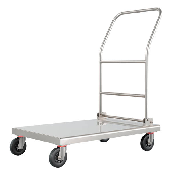 istock Platform Truck, transport trolley. 3D rendering 2080959437