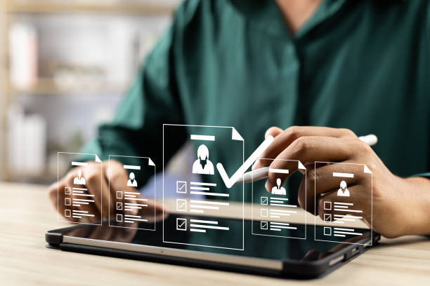 istock Global customer relationships management, Businessman using CRM network and global structure for HR management, Data exchanges and business strategies, Customer service, Human resources recruitment. 2081020274