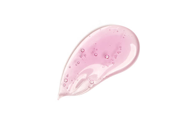 istock Liquid gel cosmetic smudge drops texture isolated on white background background 2081096866