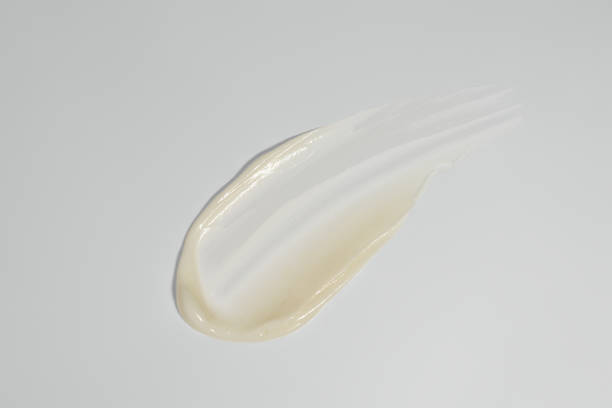 istock Beauty cream serum swatch smear smudge. Face cream lotion moisturizer texture. 2081097265