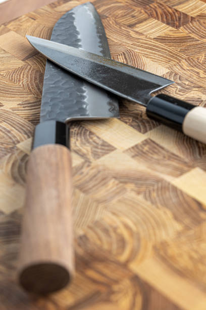 istock Japanese premium knives released.Damascus steel pattern.Background with a pattern of Damascus steel. 2081161567