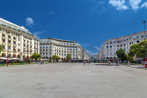 Aristotelous Square is the main city square of Thessaloniki, Greece