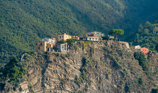 Scenery around Corniglia, a small village at a coastal area named Cinque Terre in Liguria, located in the northwest of Italy