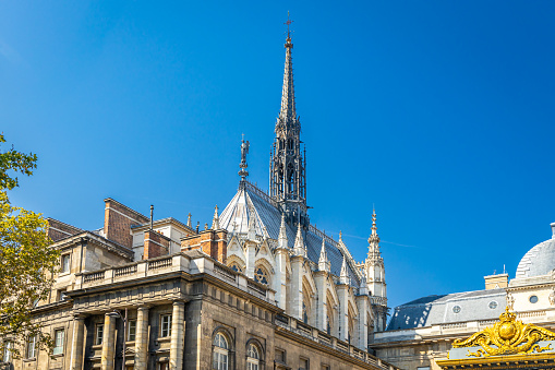 Church of Madeleine in the area between Champs Elysee and Boulevard Haussman in Paris, France, Europe.