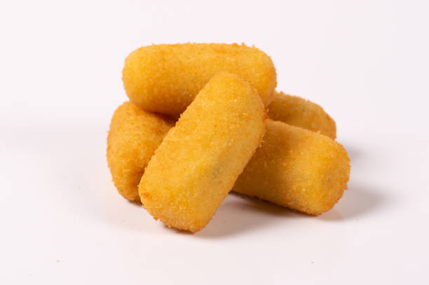 istock Fried potato croquettes isolated in a white background 2081231126