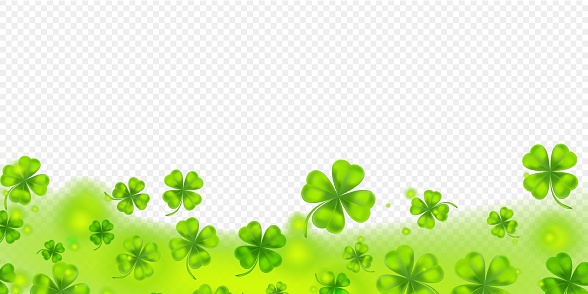 Background with lucky clover leaves in realistic style.  Beautiful artwork with gradient mesh.