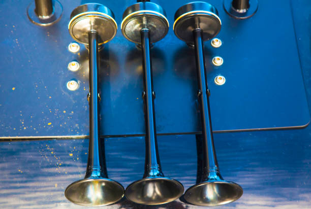 istock Signal horns on a yacht close-up. 2081288178