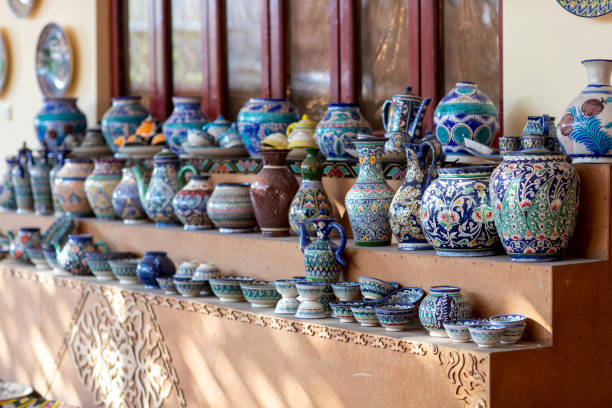 istock water jugs in gallery on wooden box 2081290927