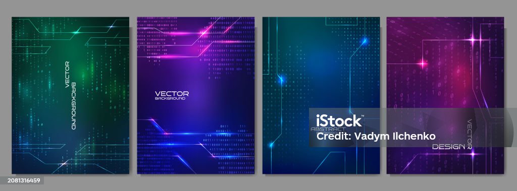 Vector Illustration Binary Code Background Software Programming Concept ...