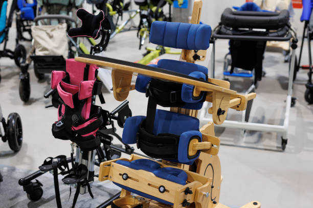 istock A large selection of strollers for people with disabilities in the store. 2081338440