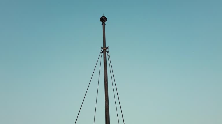 Lightning rod on the roof of a building for lightning protection systems