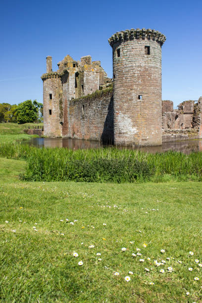 Springtime at the ruins of Caerlaverock Castle.